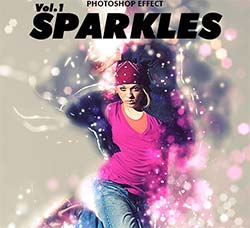 PS动作－散景光斑：Sparkles Vol.1 - Photoshop Action